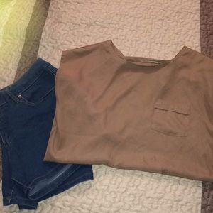 Dress Shirt and shorts bundle!